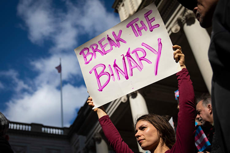 Transgender support rally at New York City Hall