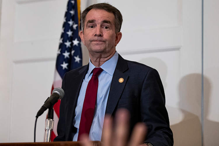 Governor Ralph Northam speaks at a press conference