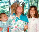 Alora, her brother Morgan, and her mother Linda Brosio