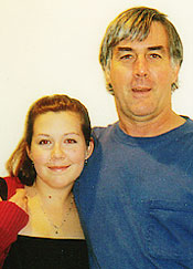 Alora and her father, Gary, in 2000
