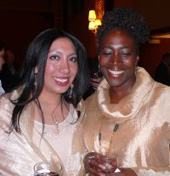 Gracia with another AIDS activist award winner, Deborah Peterson Small, Executive Director, Break the Chains.