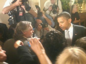 King and Obama, post-speech.
