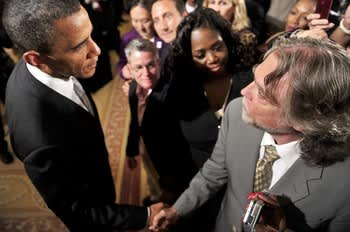 King and Obama speak after the controversial interruption.