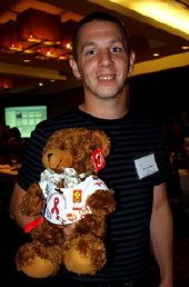 Robert with Dab the AIDS Bear. Credit: Dab Garner.