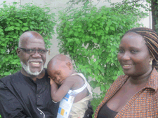 Eva Nkoba Kanyiginya; her husband, Major Rubaramira Ruranga; and their son, Rolf Ruranga.