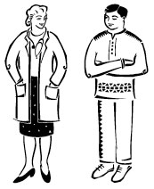 health care professional and patient