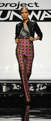 Mondo's challenge-winning design on the runway.