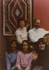 Shana (bottom left) with the Humphreys, her adoptive family.