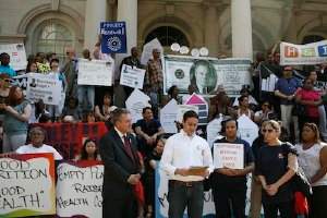 'The government isn't recognizing me,' said Collins, who spoke out against Bloomberg's cuts.