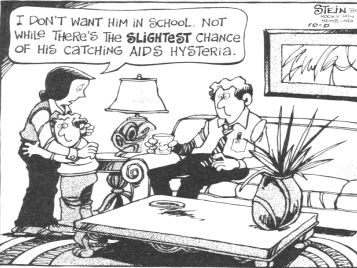 AIDS hysteria cartoon.