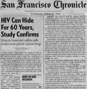 HIV can hide for 60 years.