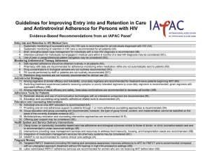 Table 1 adapted from 'Guidelines for Improving Entry Into and Retention in Care and Antiretroviral Adherence for Persons with HIV,' published in the Annals of Internal Medicine.