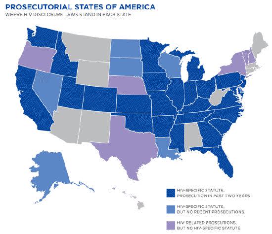 Prosecutorial States of America: Where HIV Disclosure Laws Stand in Each State