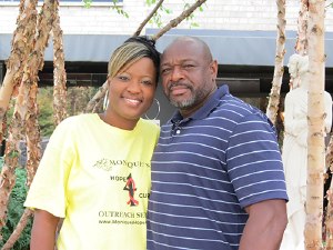 Monique Howell and her husband, Steven Moree, stand together in Washington, D.C. AFC photo: Gregory Trotter.