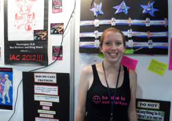 Sarah Casey at the HIPS booth (photo: Reilly O'Neal).