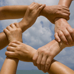 working together