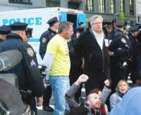 protester being arrested