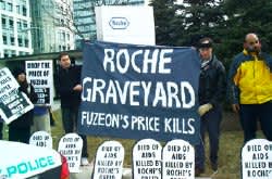 Activists, who were at the table at every step of Fuzeon's development, were nevertheless furious when it became the highest priced AIDS drug up to that time, at $25,000 a year.