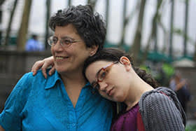 Me and Mom, a couple of years ago. I look weird, but she looks lovely.