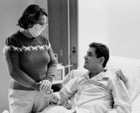 Miguel and his mother, after he received a heart transplant in 1984.