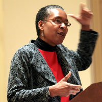 Dr. Traci West speaking in Chicago