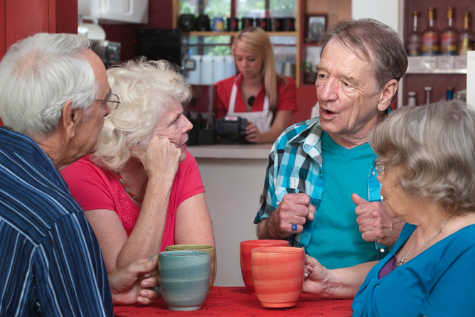 Opening up the conversation. Talking by Shutterstock