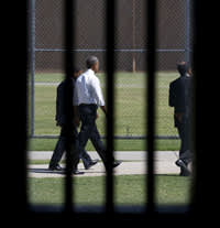 Obama is the first sitting president to visit a federal prison. (Credit: REUTERS/Kevin Lamarque)