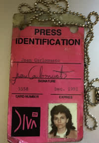Front of Jean's DIVA Press Pass