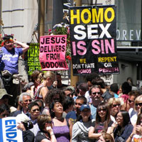 Poster pressure. The religious right builds stigma. (Credit: Steven Damron, CC BY)