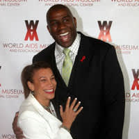 Sherri Lewis and Magic Johnson
