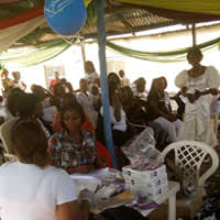 HIV Test Counseling event for female sex workers. (Credit: Narah)