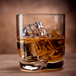 whiskey in glass