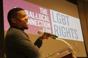 Tim'm T. West, author, activist, poet, and Programming Board member, LGBT Institute. (Credit: <i>Georgia Voice</i>)