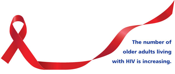 The number of older adults living with HIV is increasing.