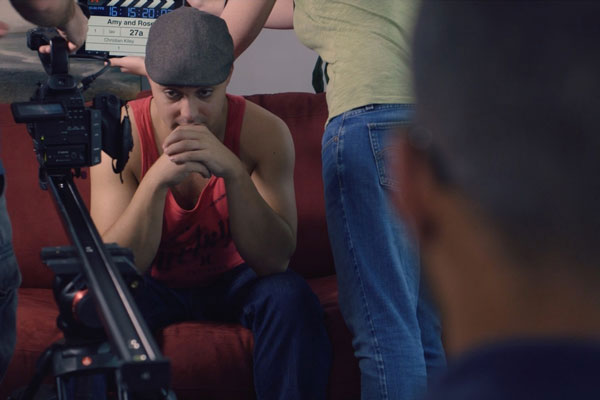 behind the scenes during filming of Unsure/Positive