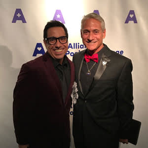Charles Sanchez and Greg Louganis at the AIDS Service Center of New York City's 25th Anniversary Celebration and 2016 Changemakers Award