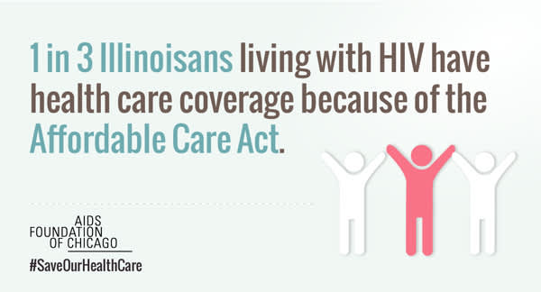 1 in 3 Ilinoisians living with HIV have health care coverage because of the Affordable Care Act