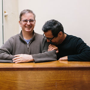 Charles Sanchez (right) at the Turning Points video shoot