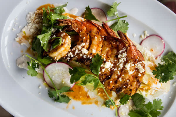 Grilled Gulf shrimp salad with endives