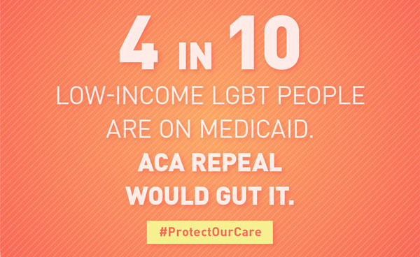 4 in 10 low-income LGBT people are on Medicaid