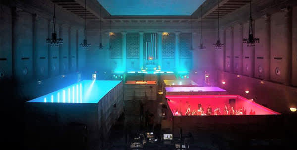 The Baltimore War Memorial becomes a labyrinth of sets for the production