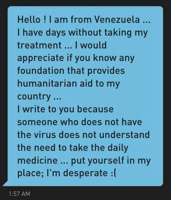 Message from Pedro