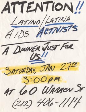 Flyer for first meeting of what would become the Latina/o Caucus (Flyer by Robert Garcia; photo credit: Fernando Mariscal)