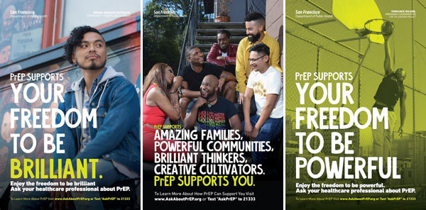 San Francisco Department of Public Health PrEP posters
