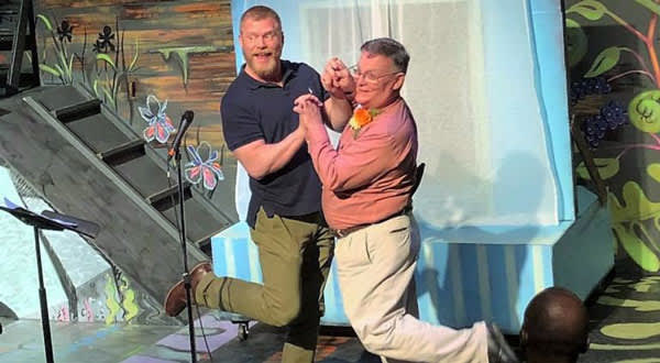 Mark S. King (left) and his brother