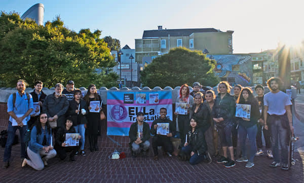 A photo of Roxsana Hernández at a San Francisco vigil in her honor