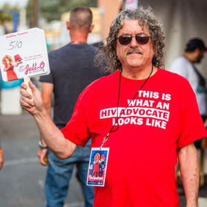 A volunteer at the 31st Annual Jello Wrestling and Live Auction