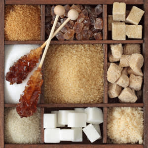 box of various sugars