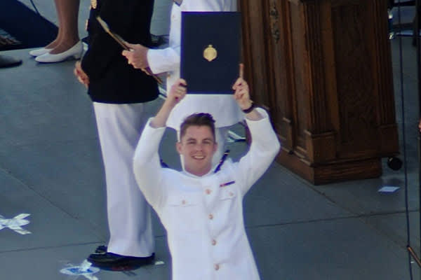 Kevin Deese at his graduation