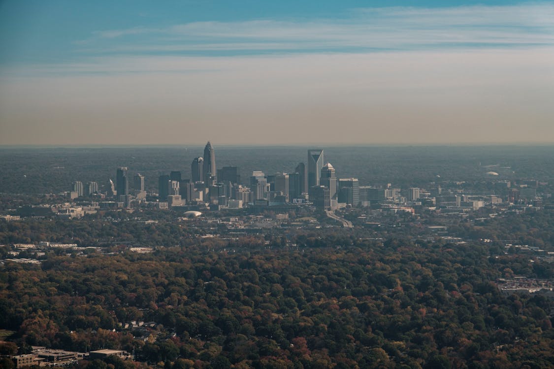 Charlotte Skyline aerial view
Photo by John Hill via Pexels